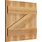 Ekena Millwork Joined Board-n-Batten Shutters w/Z-Bar, Rough Sawn Western Red Cedar, 21 1/2W x 19H, PR RBJ06Z21X019RWR - alternate 5